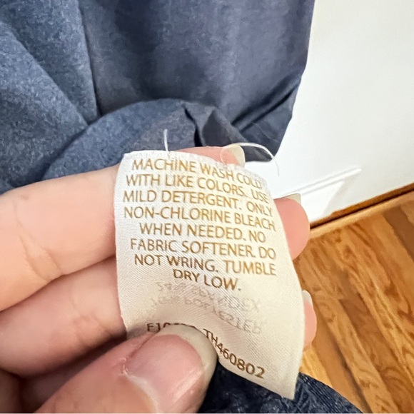 TEHAMA Blue Ruched Midi Dress with Sailor Collar - Picture 12 of 12